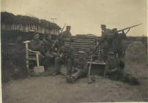 Soldiers cleaning Gew 98 rifles at the front.jpg