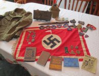 My flag with other captured items.JPG