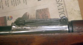 K98 German Mauser Rear Sight ramp No markings 